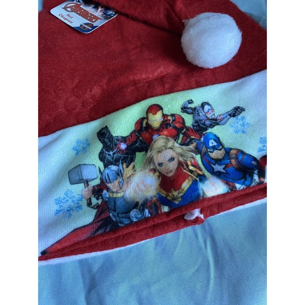 NWT Marvel The Avengers Holiday Christmas Santa Hat KIDS